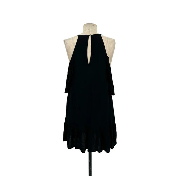 SUBOO Valley Frill‎ Cold-Shoulder Coverup Dress in Black Size US 4 - Picture 7 of 11